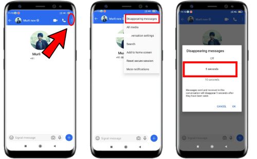 disappearing messages signal