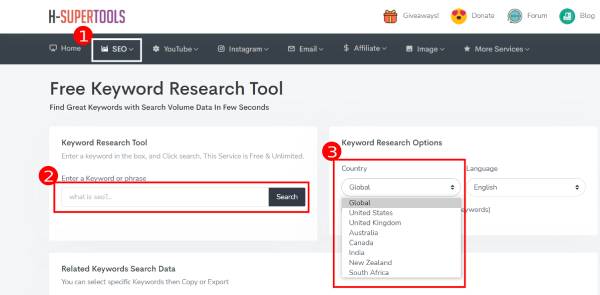 Free Keyword Research