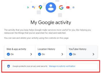 my google activity