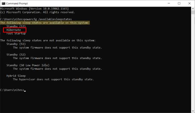 Enable Hibernate in Windows 10