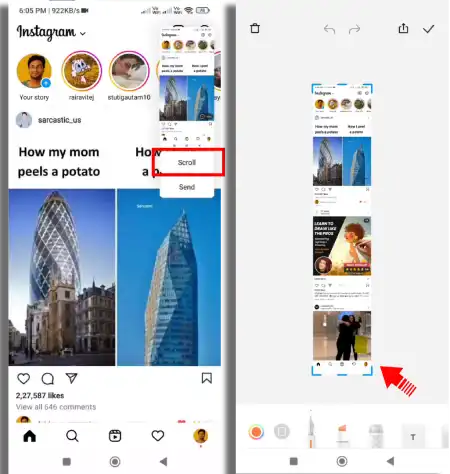 Scrolling Screenshots in Android