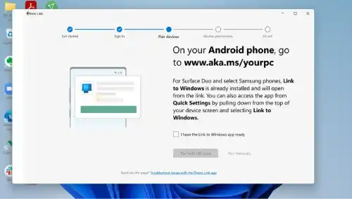 Android notification in windows