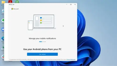 Android notification in windows